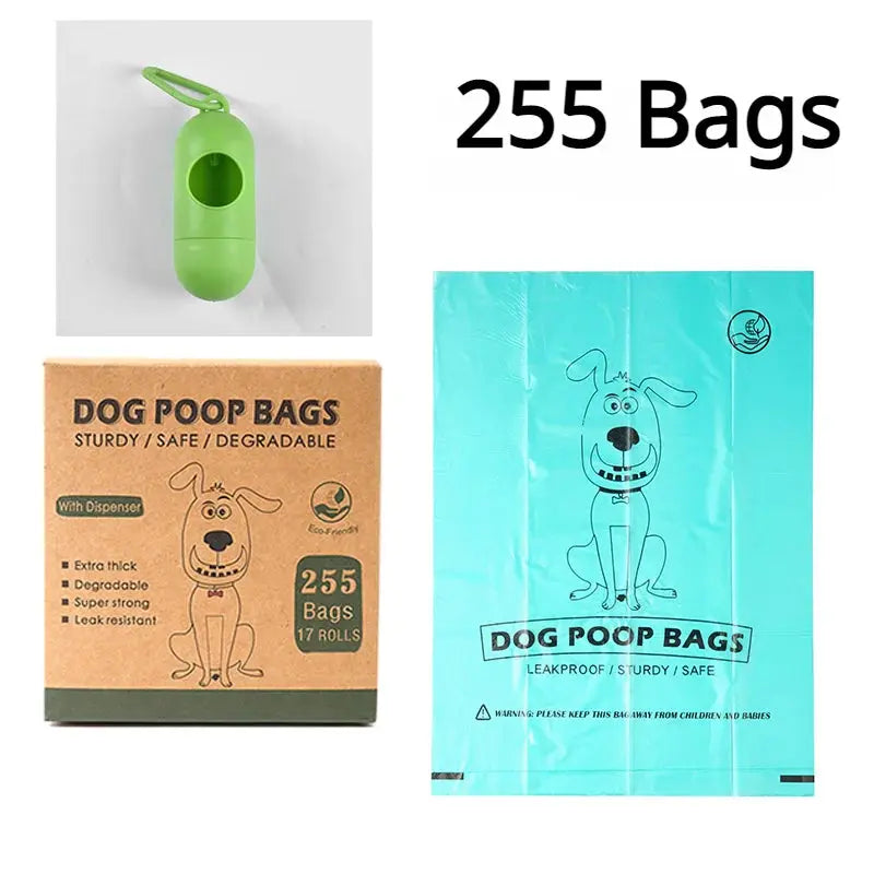 EPI Biodegradable Pet Garbage Bag Dog Poop Bags Dog Poop Bag Dispenser Dog Cleaning Supplies Dog Products for Dogs - MaJuah