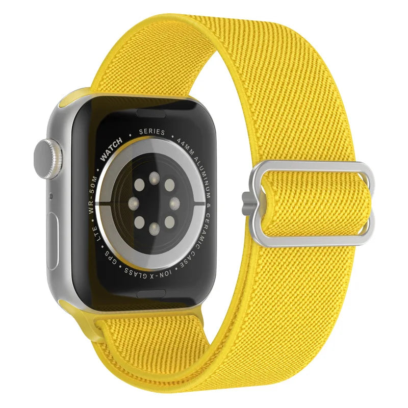 Elastic Strap for Apple Watch Series 9/8/7 6 5 4 Se ultra 2 49mm 41mm 45mm 40mm/44mm pride Nylon loop Shiny Bracelet iWatch Band