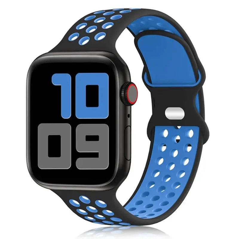 Silicone Strap for Apple Watch Band Ultra 2 49mm 38mm 42mm Sport Bracelet iWatch Series 9 8 7 41mm 45 mm 7 6 SE 5 4 3 44mm 40mm - MaJuah