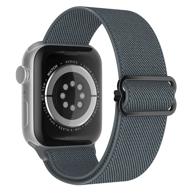 Elastic Strap for Apple Watch Series 9/8/7 6 5 4 Se ultra 2 49mm 41mm 45mm 40mm/44mm pride Nylon loop Shiny Bracelet iWatch Band