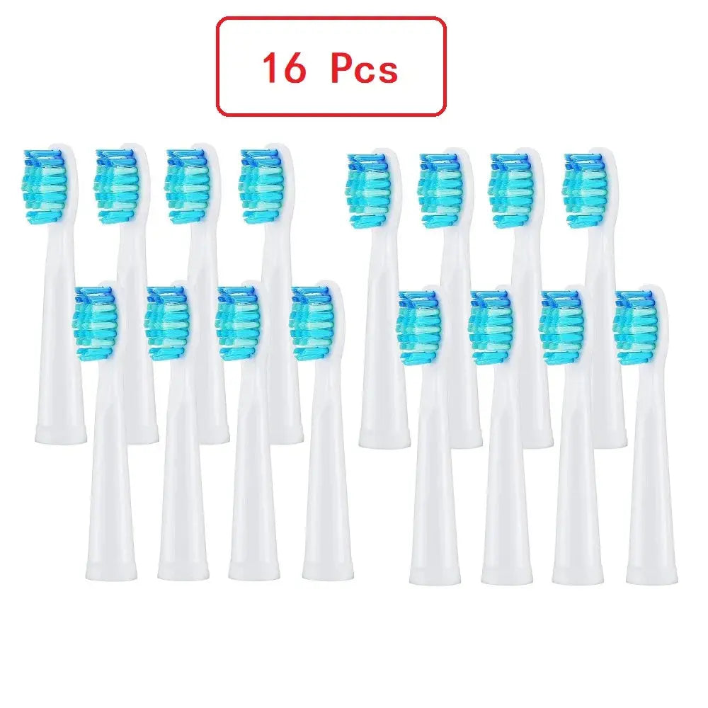 4/8/12/16 Pcs Replacement Brush Heads For Seago For Fairywill Electric Toothbrush Head Dupont Bristle Brush Refill Tooth Clean - MaJuah