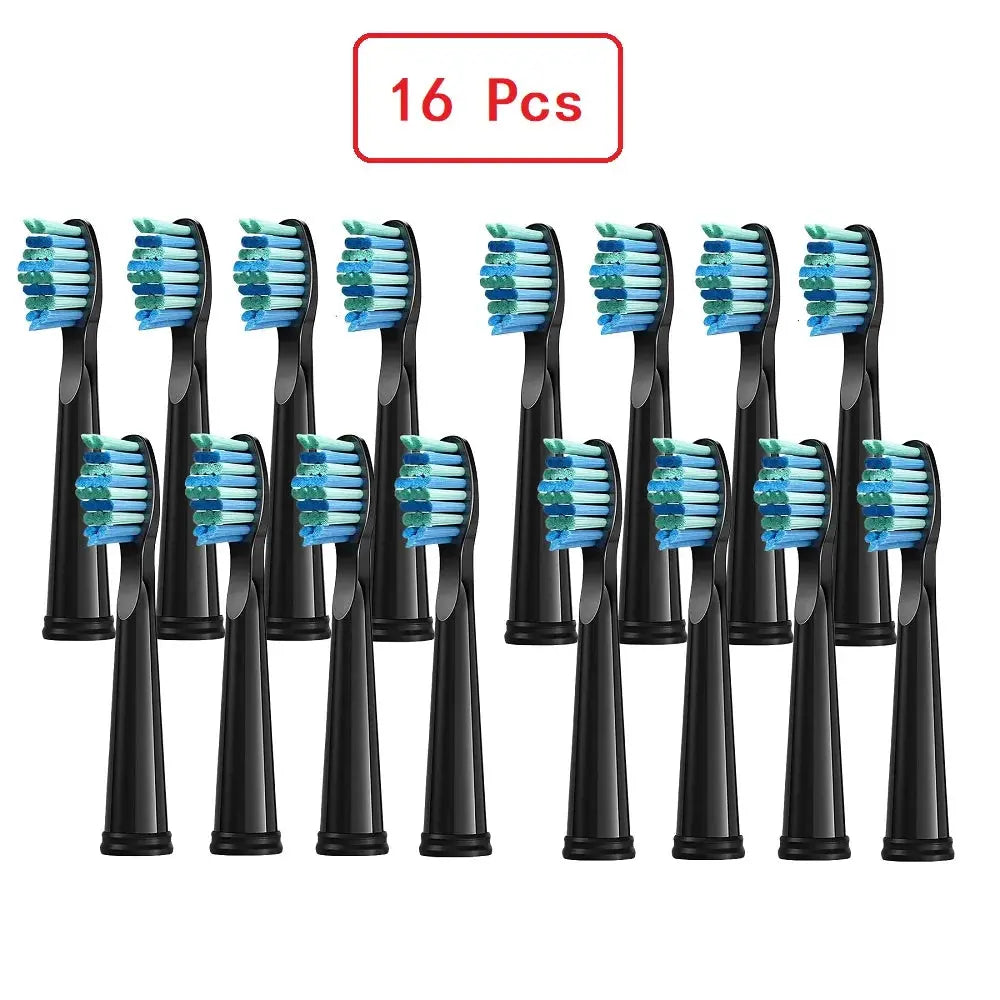4/8/12/16 Pcs Replacement Brush Heads For Seago For Fairywill Electric Toothbrush Head Dupont Bristle Brush Refill Tooth Clean - MaJuah
