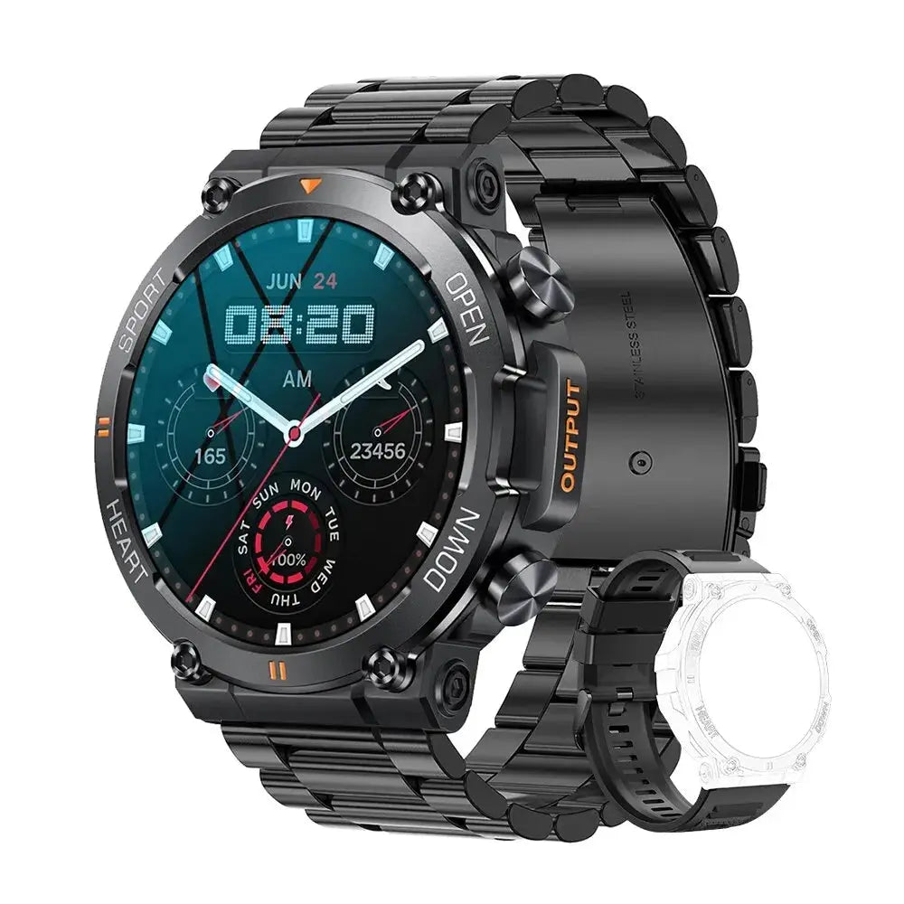 MELANDA 1.39 Inch HD Bluetooth Call Smart Watch Men Sports Fitness Tracker Heart Monitor 400mAh Smartwatch For Android IOS K56 - MaJuah
