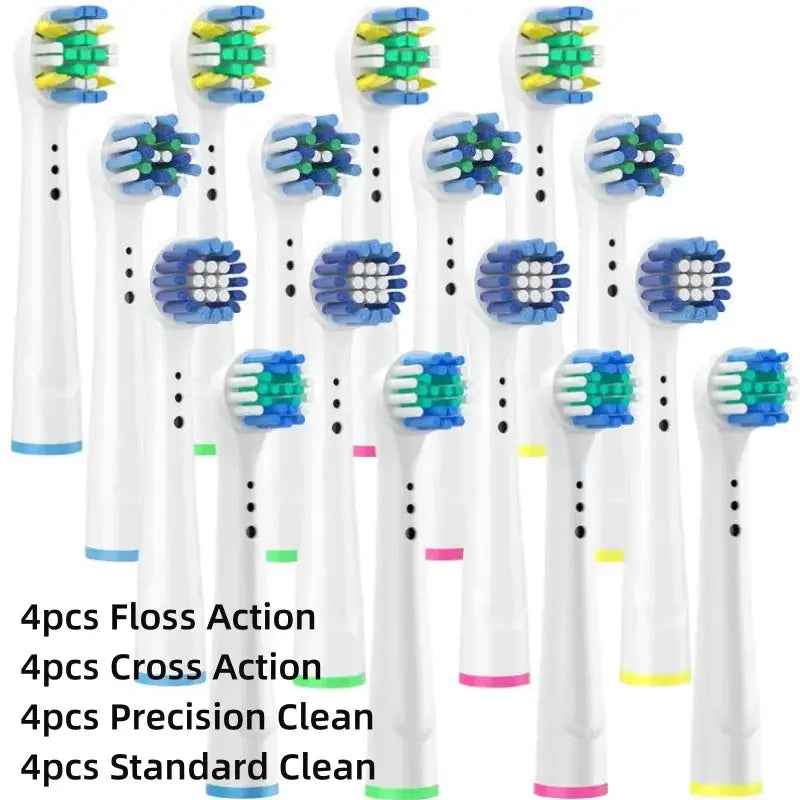 Toothbrush Replacement Heads Refill for Braun Oral-B Electric Toothbrush Pro1000 Pro 3000 Pro5000 Pro7000 Vitality Floss Action - MaJuah