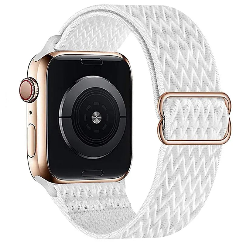 Elastic Strap for Apple Watch Series 9/8/7 6 5 4 Se ultra 2 49mm 41mm 45mm 40mm/44mm pride Nylon loop Shiny Bracelet iWatch Band