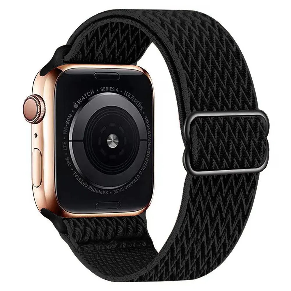 Elastic Strap for Apple Watch Series 9/8/7 6 5 4 Se ultra 2 49mm 41mm 45mm 40mm/44mm pride Nylon loop Shiny Bracelet iWatch Band
