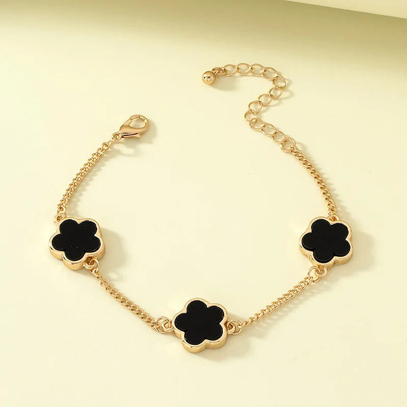 2024 New Lucky Five-Leaf Clover Necklace Bracelet Chain For Women For Men Gifts Fashion Jewelry Hot Sale Party Gift Daily Wear