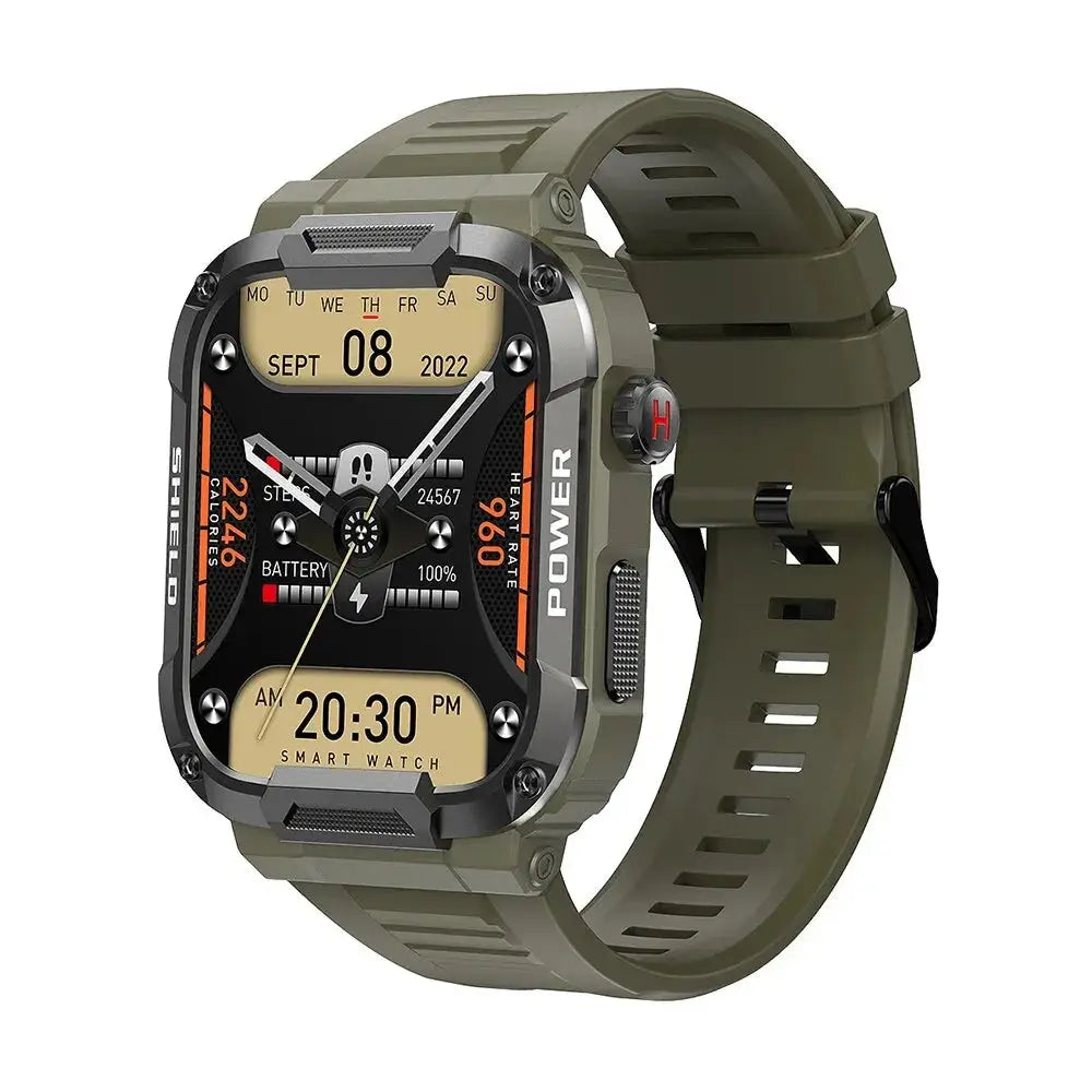 MELANDA 1.85 Outdoor Military Smart Watch Men Bluetooth Call Smartwatch For Android IOS IP68 Waterproof Sports Fitness Watches - MaJuah
