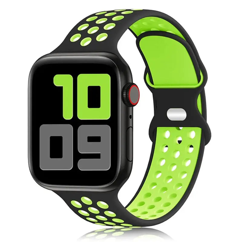 Silicone Strap for Apple Watch Band Ultra 2 49mm 38mm 42mm Sport Bracelet iWatch Series 9 8 7 41mm 45 mm 7 6 SE 5 4 3 44mm 40mm - MaJuah