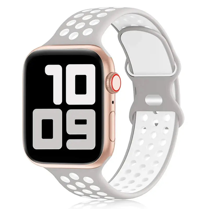 Silicone Strap for Apple Watch Band Ultra 2 49mm 38mm 42mm Sport Bracelet iWatch Series 9 8 7 41mm 45 mm 7 6 SE 5 4 3 44mm 40mm - MaJuah