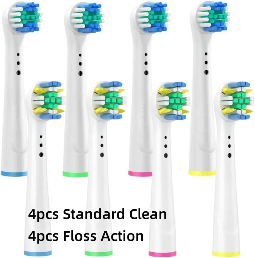 Toothbrush Replacement Heads Refill for Braun Oral-B Electric Toothbrush Pro1000 Pro 3000 Pro5000 Pro7000 Vitality Floss Action - MaJuah