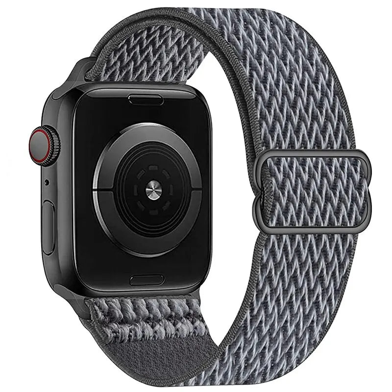Elastic Strap for Apple Watch Series 9/8/7 6 5 4 Se ultra 2 49mm 41mm 45mm 40mm/44mm pride Nylon loop Shiny Bracelet iWatch Band