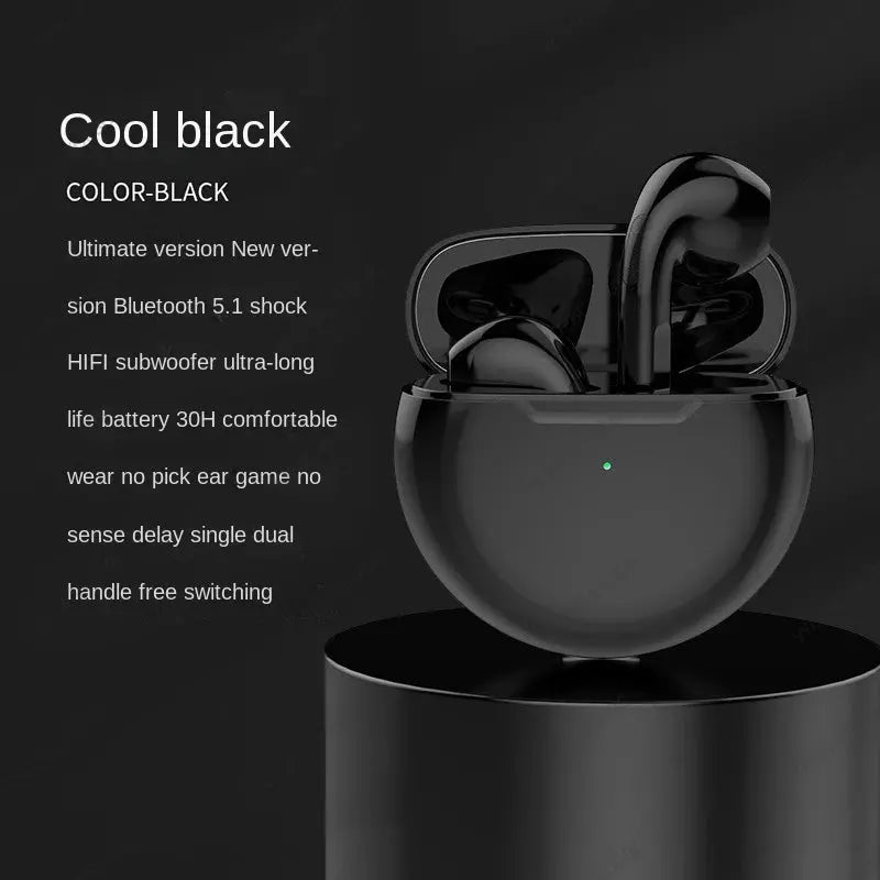 Original Air Pro 6 TWS Wireless Bluetooth Earphones Mini Pods Earbuds Earphone Headset For Xiaomi Android Apple iPhone Headphone - MaJuah