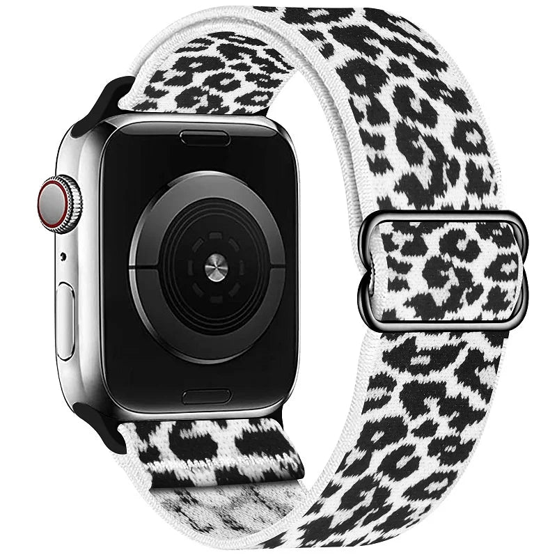 Elastic Strap for Apple Watch Series 9/8/7 6 5 4 Se ultra 2 49mm 41mm 45mm 40mm/44mm pride Nylon loop Shiny Bracelet iWatch Band
