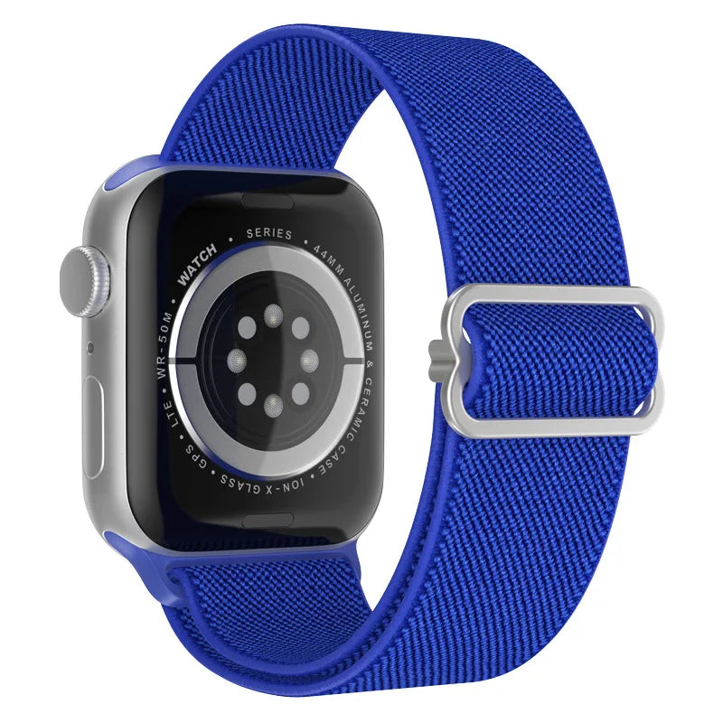 Elastic Strap for Apple Watch Series 9/8/7 6 5 4 Se ultra 2 49mm 41mm 45mm 40mm/44mm pride Nylon loop Shiny Bracelet iWatch Band