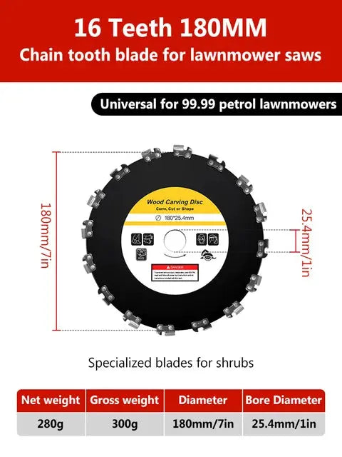 High-Powered Grass Cutter 16/20 teeth universal tree saw blades for lawn mowers diameter Outer 230mm and Inner 25.4mm - MaJuah
