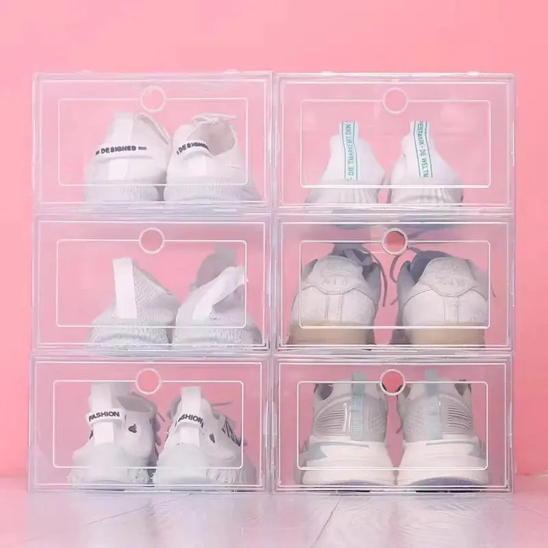 Transparent Shoe Boxes Stackable Shoe Cases Storage Dustproof Sneaker Box Plastic Shoes Box Shoes Furniture Organizer Shop1103670937 Store