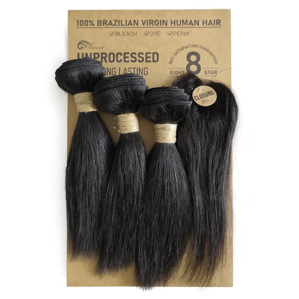 Kinky Curly Bundles With Closure Natural Human Hair Bundles Short Indian Hair Bundles With Circular Closure - MaJuah