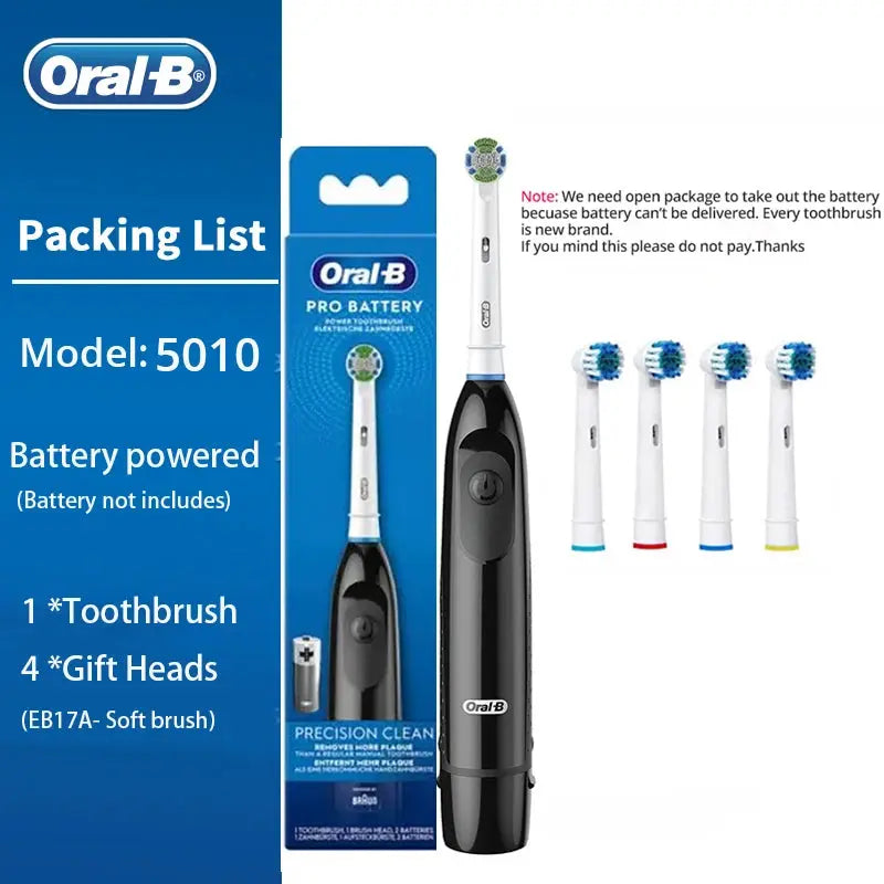 Oral B Electric Toothbrush 5010 Advance Power Toothbrush Precision Clean Teeth Remove Plaque With Extra Replacement Brush Heads - MaJuah