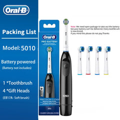 Oral B Electric Toothbrush 5010 Advance Power Toothbrush Precision Clean Teeth Remove Plaque With Extra Replacement Brush Heads