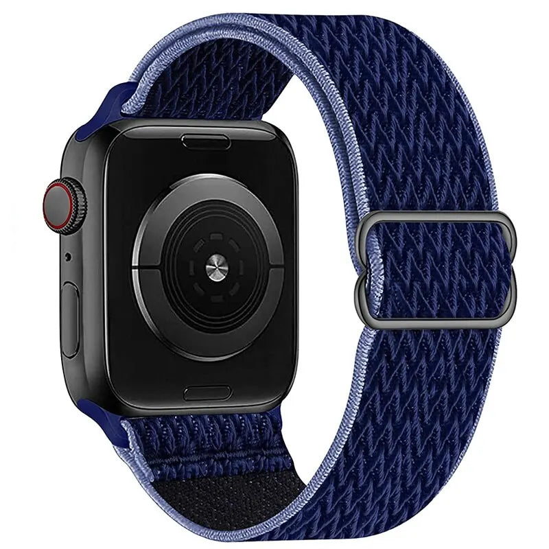 Elastic Strap for Apple Watch Series 9/8/7 6 5 4 Se ultra 2 49mm 41mm 45mm 40mm/44mm pride Nylon loop Shiny Bracelet iWatch Band