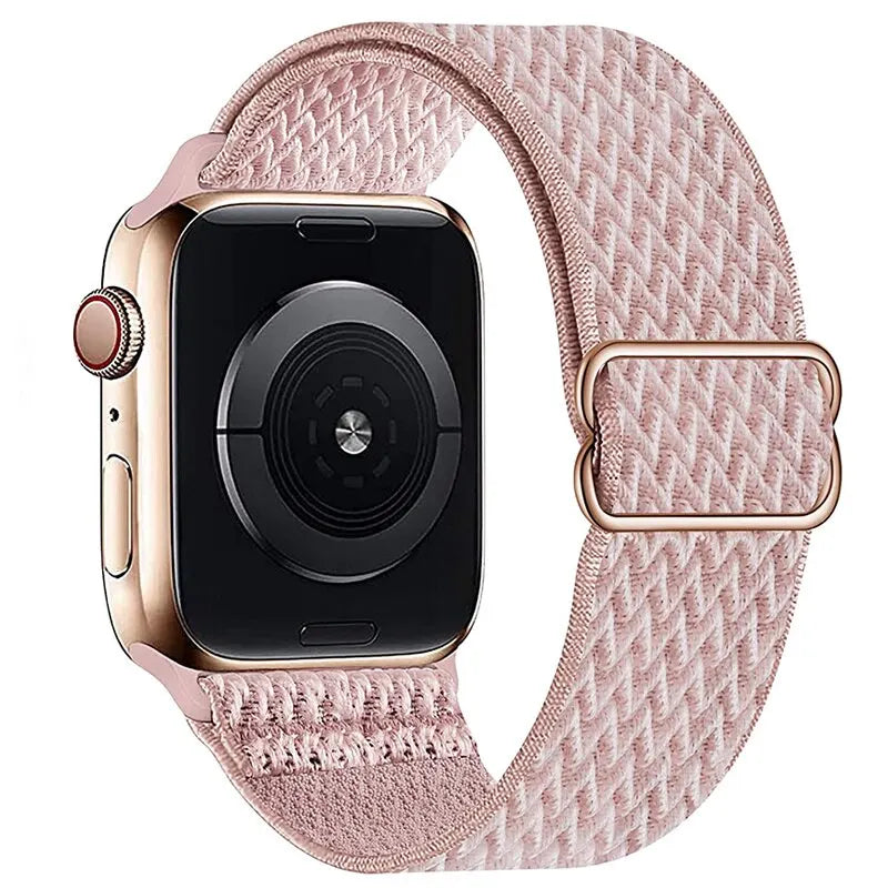 Elastic Strap for Apple Watch Series 9/8/7 6 5 4 Se ultra 2 49mm 41mm 45mm 40mm/44mm pride Nylon loop Shiny Bracelet iWatch Band