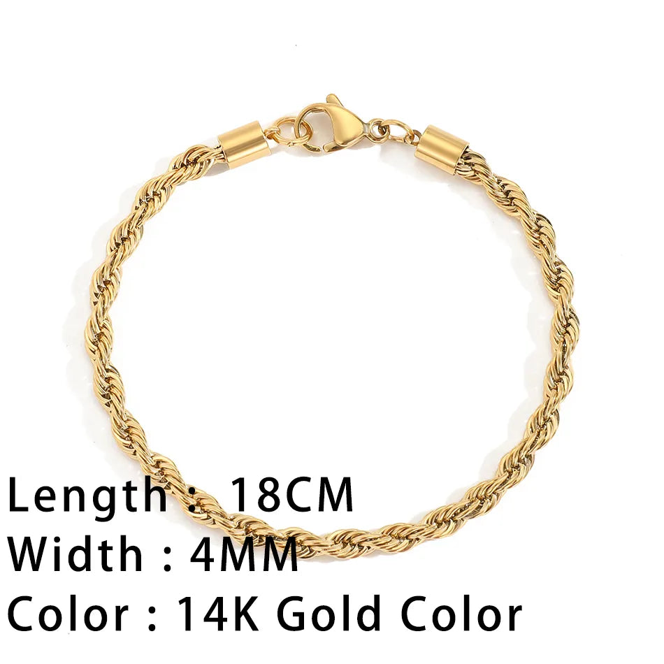 SUNIBI Classic Chain Bracelets for Women Trend  Fashion Stainless Steel Cuban Chain Bracelet Trendy Woman Gifts Jewelry