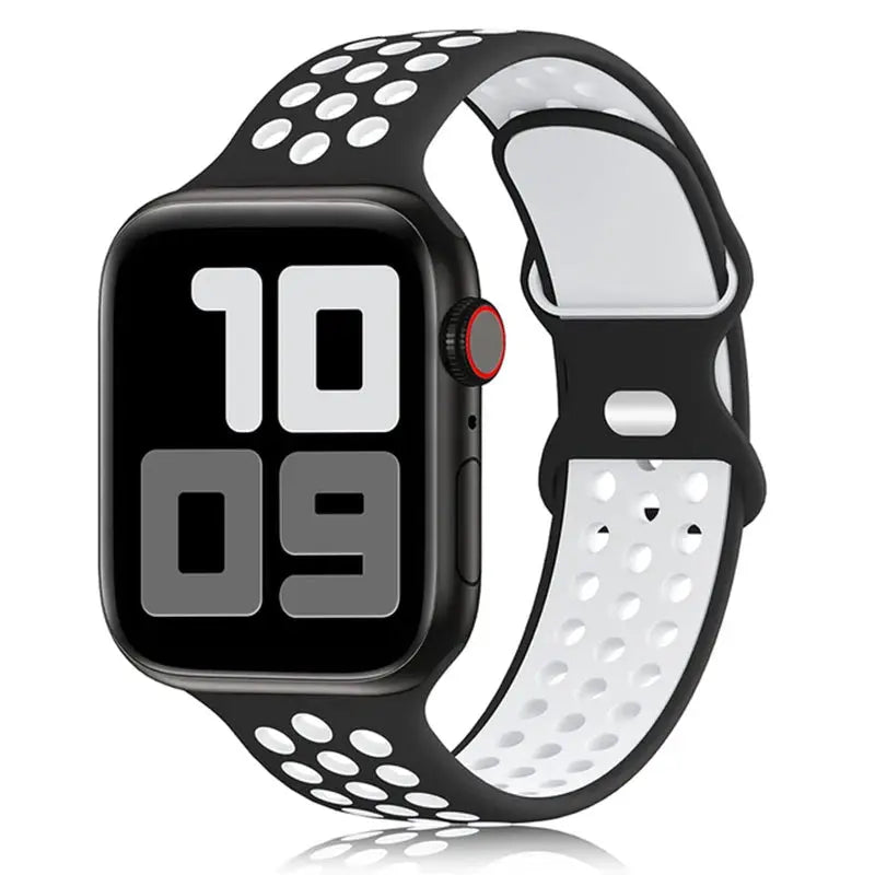 Silicone Strap for Apple Watch Band Ultra 2 49mm 38mm 42mm Sport Bracelet iWatch Series 9 8 7 41mm 45 mm 7 6 SE 5 4 3 44mm 40mm - MaJuah