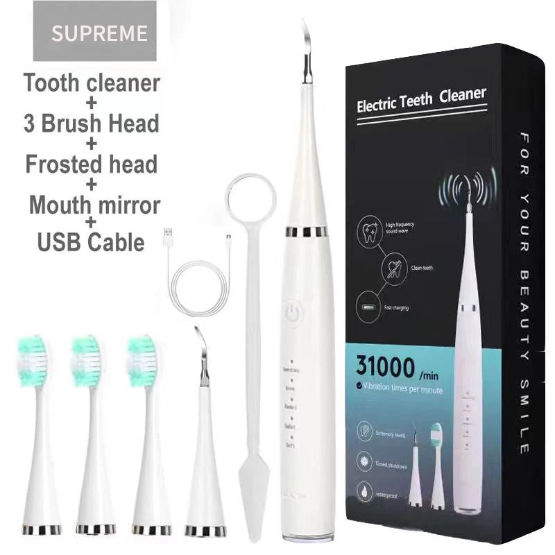 Sonic Electric Toothbrush Teeth Cleaner Dental Teeth Scaler USB Rechargeable Dental Calculus Stains Tartar Plaque Remover Tools