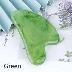 Resin Gua Sha Massage Board for Face Rose Pink Guasha Plate Jade Face Massager Scrapers Tools for Face Neck Back Body