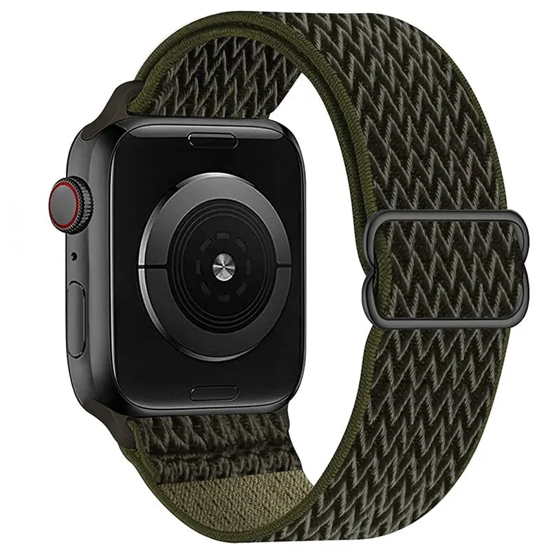 Elastic Strap for Apple Watch Series 9/8/7 6 5 4 Se ultra 2 49mm 41mm 45mm 40mm/44mm pride Nylon loop Shiny Bracelet iWatch Band