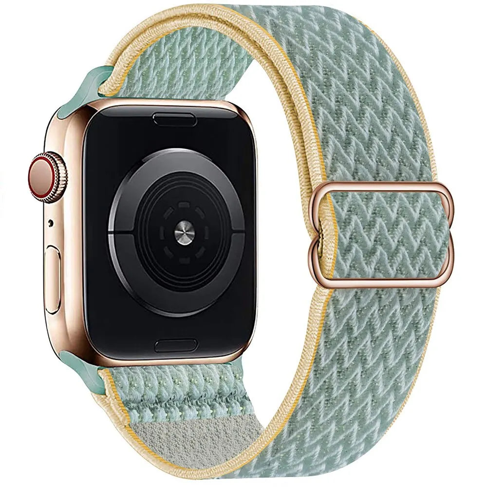 Elastic Strap for Apple Watch Series 9/8/7 6 5 4 Se ultra 2 49mm 41mm 45mm 40mm/44mm pride Nylon loop Shiny Bracelet iWatch Band