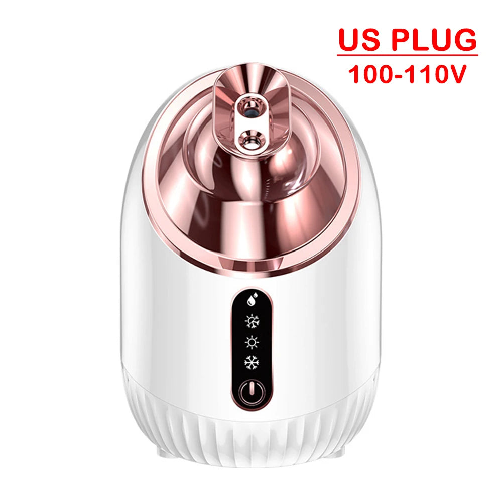 SPA Face Steamer Nano Mist Sprayer Facial Steamer Cold & Hot Nebulizer Facial Sauna Humidifier For Pores Cleansing Moisturizing