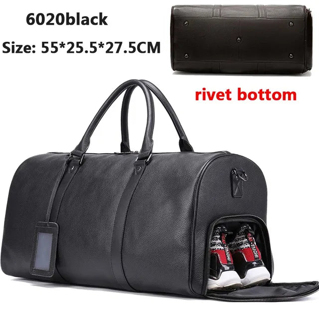 WESTAL 100% Genuine Leather Travel Bag