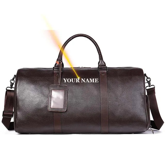 WESTAL 100% Genuine Leather Travel Bag