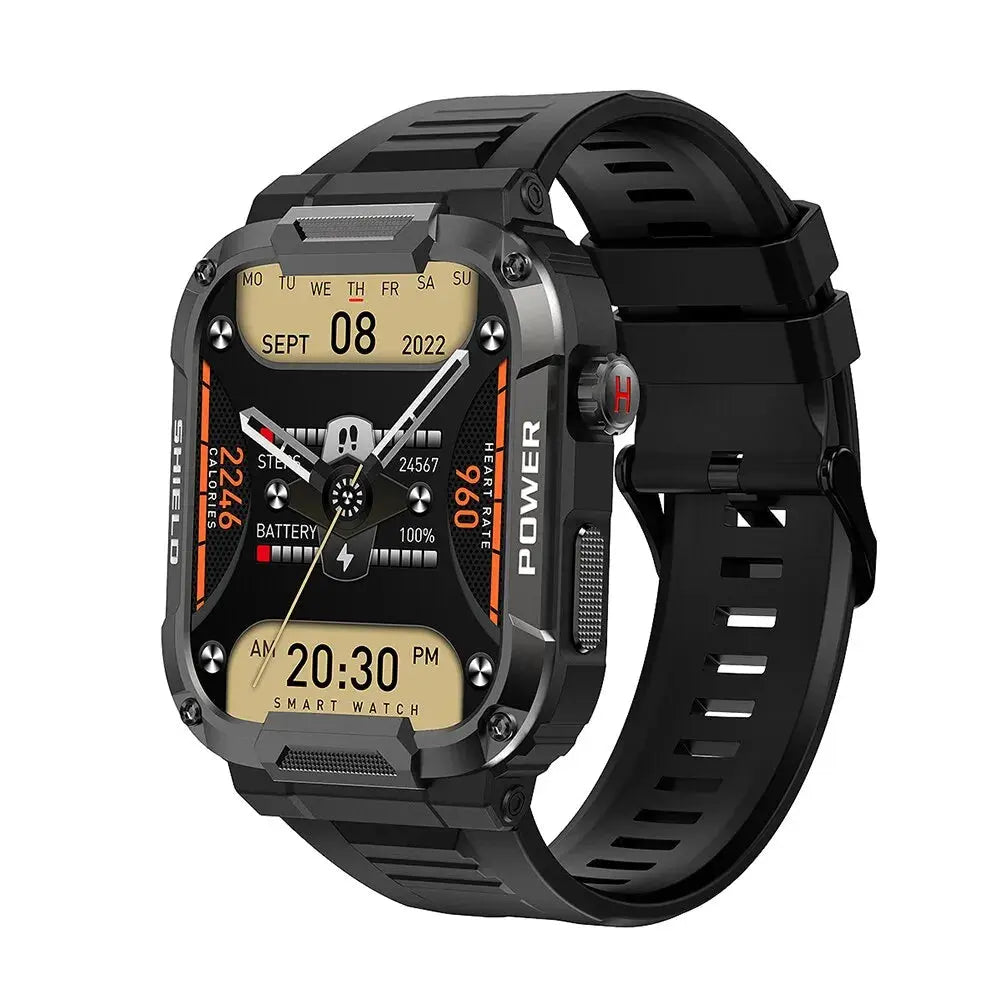 MELANDA 1.85 Outdoor Military Smart Watch Men Bluetooth Call Smartwatch For Android IOS IP68 Waterproof Sports Fitness Watches - MaJuah