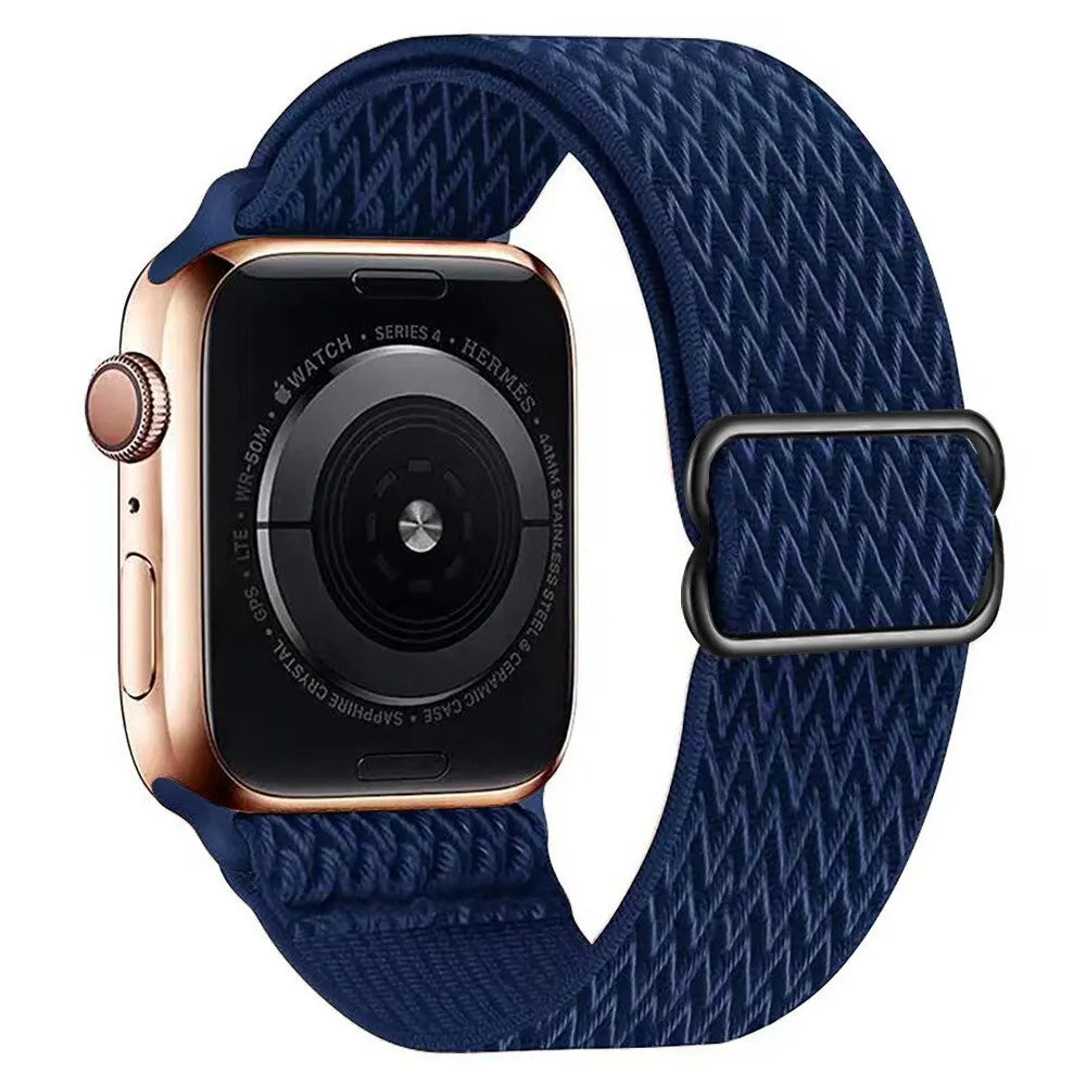 Elastic Strap for Apple Watch Series 9/8/7 6 5 4 Se ultra 2 49mm 41mm 45mm 40mm/44mm pride Nylon loop Shiny Bracelet iWatch Band