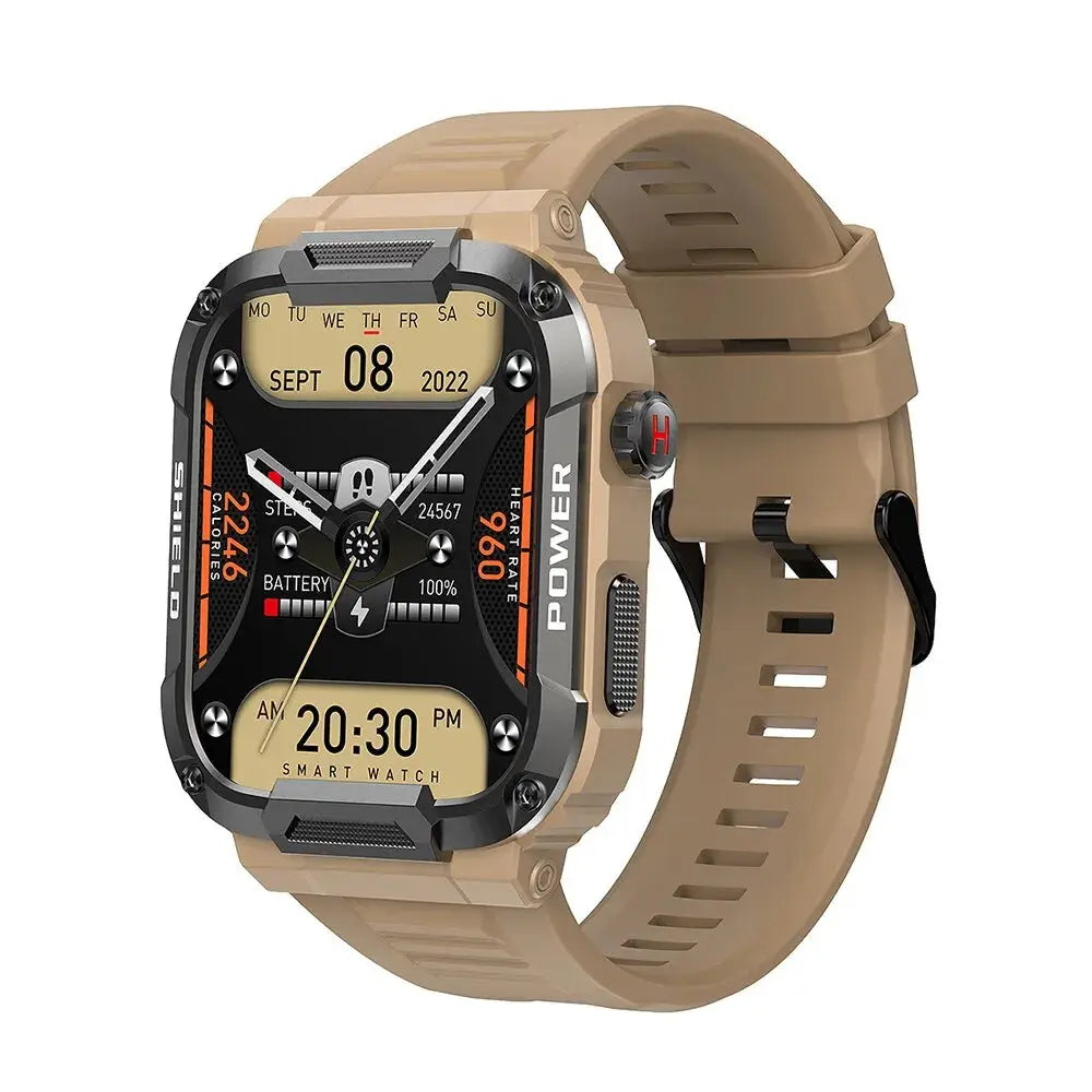 MELANDA 1.85 Outdoor Military Smart Watch Men Bluetooth Call Smartwatch For Android IOS IP68 Waterproof Sports Fitness Watches - MaJuah