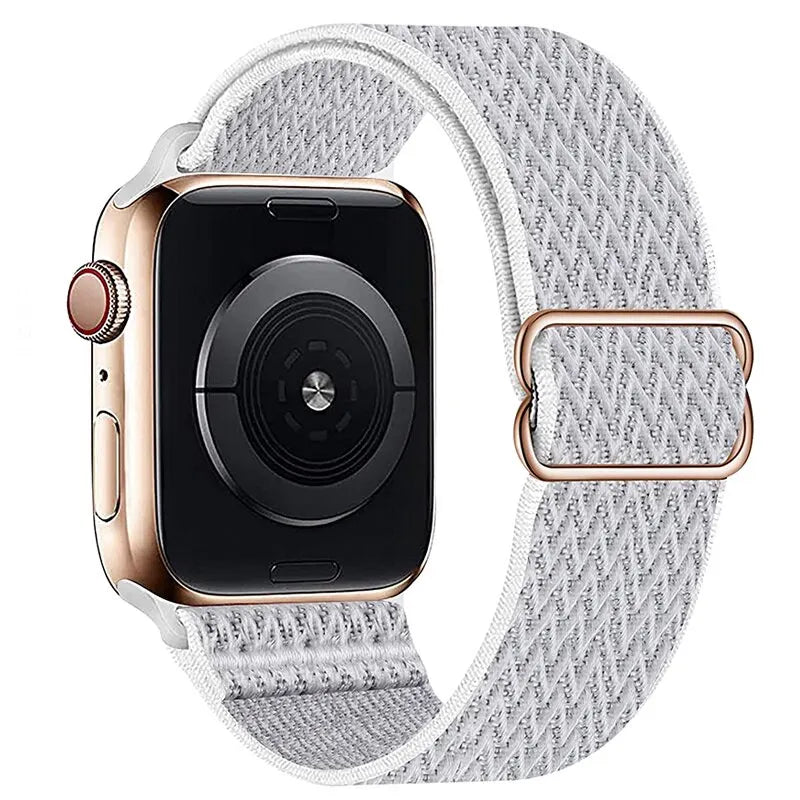 Elastic Strap for Apple Watch Series 9/8/7 6 5 4 Se ultra 2 49mm 41mm 45mm 40mm/44mm pride Nylon loop Shiny Bracelet iWatch Band