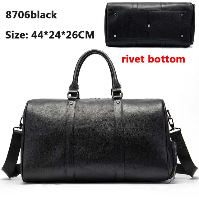 WESTAL 100% Genuine Leather Travel Bag