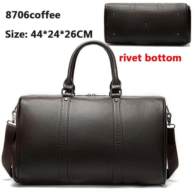 WESTAL 100% Genuine Leather Travel Bag