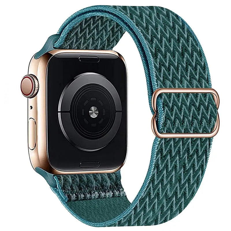 Elastic Strap for Apple Watch Series 9/8/7 6 5 4 Se ultra 2 49mm 41mm 45mm 40mm/44mm pride Nylon loop Shiny Bracelet iWatch Band