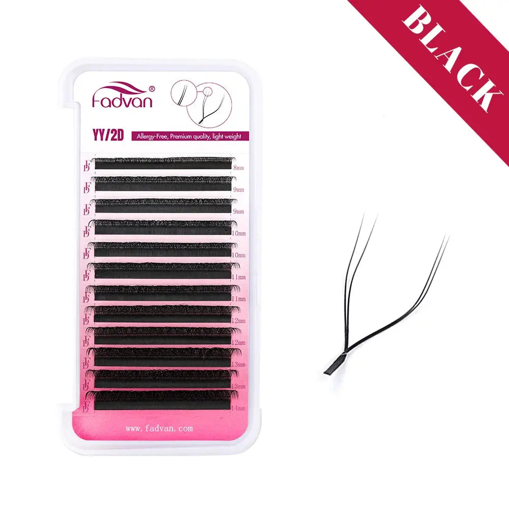 FADVAN YY Shape Lashes 0.05/0.07 Faux Mink C/D/DD/L/LU 8-15mm Natural Soft Brazilian Eyelash Premade Volume Fan Lashes Extension - MaJuah