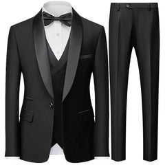 Prestige 3-Piece Men's Formal Tuxedo-Style Suit