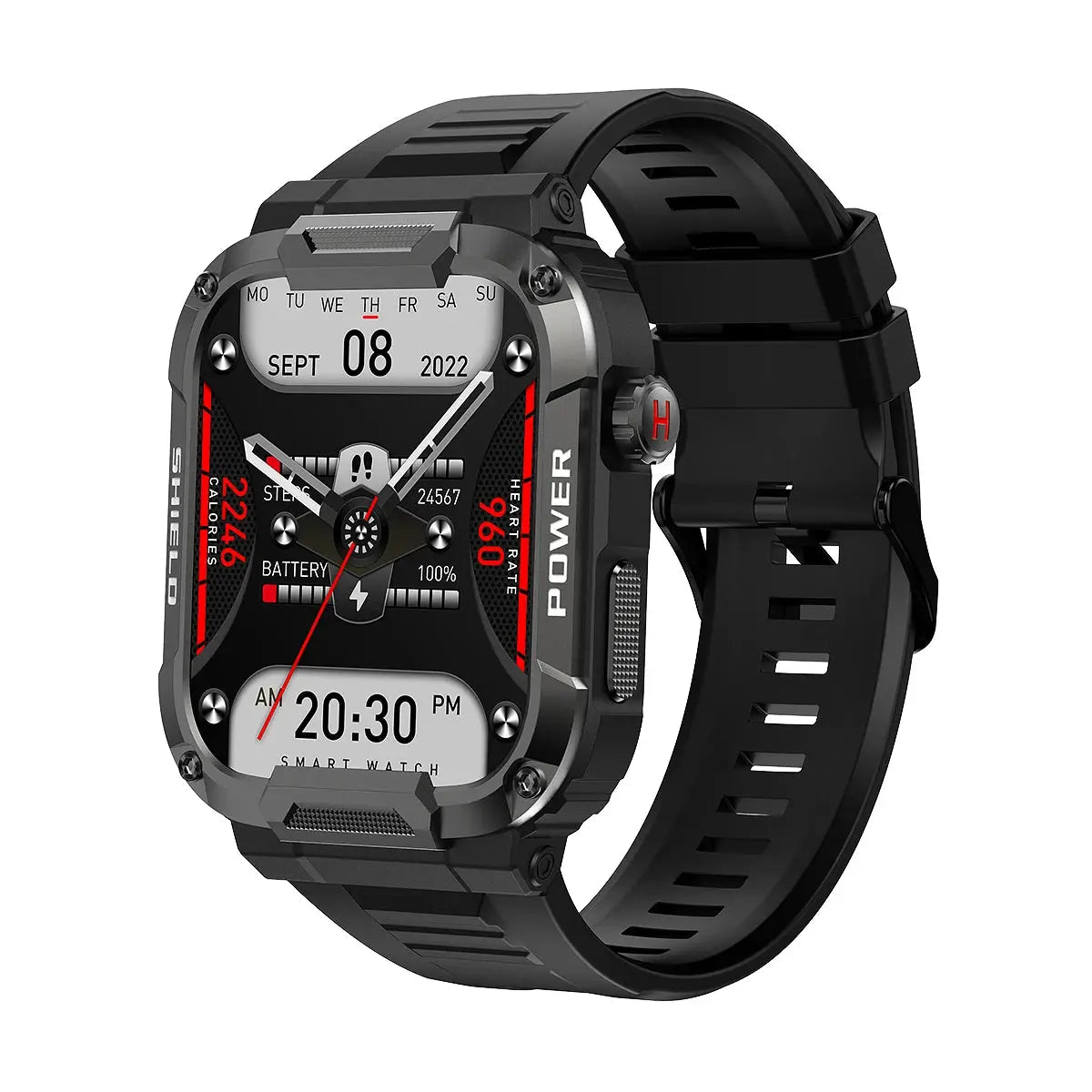 Men Smart Watch Military Healthy Monitor AI Voice Bluetooth Call Fitness Waterproof Sports Smartwatch for IOS Android Phone 2023 - MaJuah