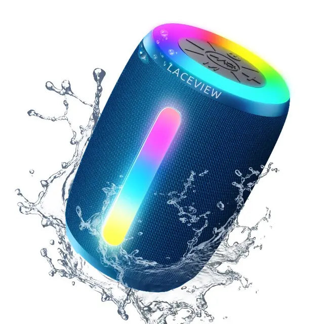 Speaker Bluetooth, stereo, TWS pairing, LED, call, radio, waterproof, TF card, USB, AUX, wireless portable speaker