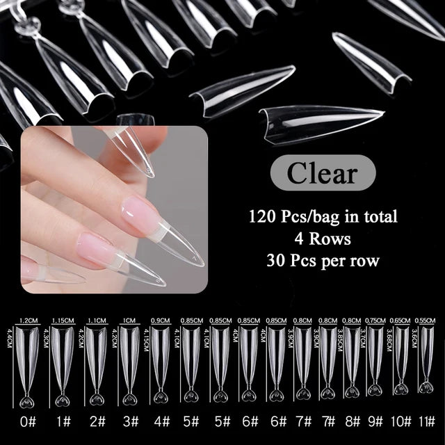Press on Nails Coffin Soft Gel Tips Full Cover Fake Acrylic UV Gel Nails Extension System Oval Almond Sculpted False Nail Tips