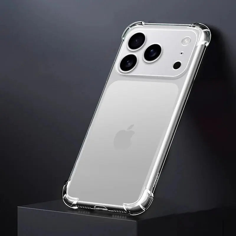 Soft Silicone Clear TPU Case for iPhone 17 Pro Max/Air 5G Transparent Back Cover Original Simple Phone Funda Coque - MaJuah
