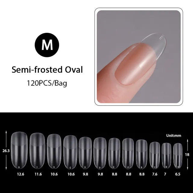 Press on Nails Coffin Soft Gel Tips Full Cover Fake Acrylic UV Gel Nails Extension System Oval Almond Sculpted False Nail Tips
