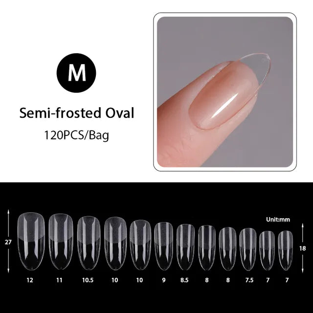 Press on Nails Coffin Soft Gel Tips Full Cover Fake Acrylic UV Gel Nails Extension System Oval Almond Sculpted False Nail Tips